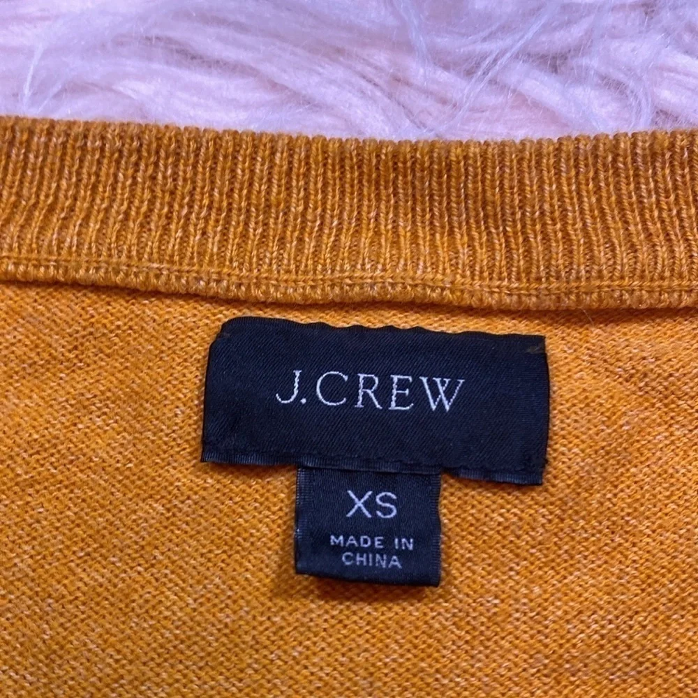 J. Crew Cotton Men's Rustic Yellow Crewneck Sweater